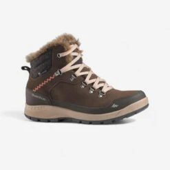Botas De Nieve Y Apreski Impermeables De Piel Mujer Quechua SH500 X-Warm