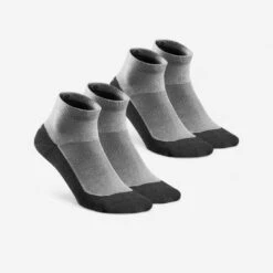 Calcetines De Media Caña Montaña Y Trekking 2 Pares Adulto QUechua Hike 50 Azul -Senderismo Ropa Tienda calcetines de media caa montaa y trekking 2 pares adulto quechua hike 50 gris