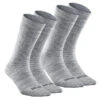 Calcetines Térmicos De Trekking Y Montaña Adulto Quechua SH100 Gris 2 Pares