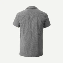 Senderismo Ropa Tienda -Senderismo Ropa Tienda camisa de trekking viaje travel 500 stretch mangas cortas gris hombre 1