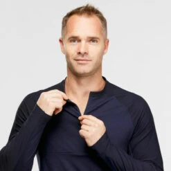 Camiseta De Montaña Trekking Manga Larga De Hombre Tropic 900 Azul -Senderismo Ropa Tienda camiseta de montaa trekking manga larga de hombre tropic 900 azul 2