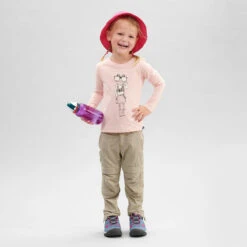 Camiseta De Montaña Trekking Protección Solar Niños 2-6 Años Quechua MH150 Rosa -Senderismo Ropa Tienda camiseta de montaa trekking proteccion solar nios 2 6 aos quechua mh150 rosa 3