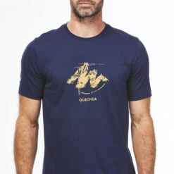 Camiseta De Montaña Y Trekking Manga Corta Hombre Quechua NH500 Azul -Senderismo Ropa Tienda camiseta de montaa y trekking manga corta hombre quechua nh500 azul 4