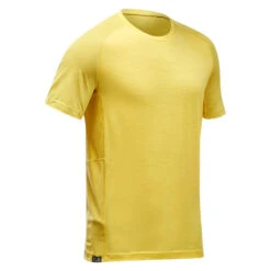 Camiseta De Montaña Y Trekking Manga Corta Lana Merino Hombre Forclaz MT500 -Senderismo Ropa Tienda camiseta de montaa y trekking manga corta lana merino hombre forclaz mt500 4