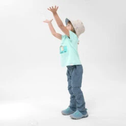 Camiseta De Montaña Y Trekking Manga Corta Niños 2-6 Años Quechua MH100 Verde -Senderismo Ropa Tienda camiseta de montaa y trekking manga corta nios 2 6 aos quechua mh100 verde 4