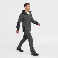 Chaqueta Impermeable De Montaña Y Trekking Hombre Quechua MH900 Negro -Senderismo Ropa Tienda chaqueta impermeable de montaa y trekking hombre quechua mh900 negro 2