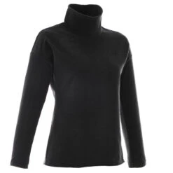 Forro Polar De Montaña Y Trekking Cuello Alto Mujer Quechua MH20 Negro -Senderismo Ropa Tienda forro polar de montaa y trekking cuello alto mujer quechua mh20 negro 4