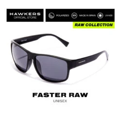 HAWKERS Gafas De Sol Para Hombre Y Mujer BLACK DARK POLARIZED - FASTER RAW -Senderismo Ropa Tienda gafas de sol para hombre y mujer black dark polarized faster raw 5