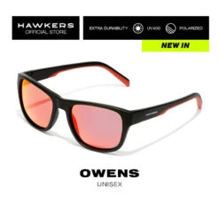 HAWKERS Gafas De Sol Para Hombre Y Mujer BLACK DARK POLARIZED - OWENS -Senderismo Ropa Tienda gafas de sol para hombre y mujer black red ruby polarized owens