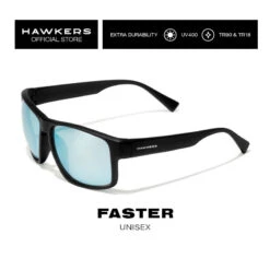 HAWKERS Gafas De Sol Para Hombres Y Mujeres FASTER Black Dark -Senderismo Ropa Tienda gafas de sol para hombres y mujeres faster black blue chrome