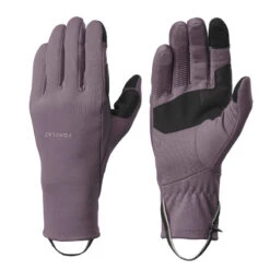 Guantes De Montaña Y Trekking Táctiles Adulto Forclaz MT500 Gris