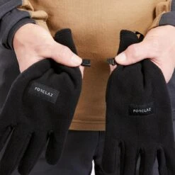 Guantes Térmicos De Montaña Y Trekking Polar Adulto Forclaz MT100 Negro -Senderismo Ropa Tienda guantes termicos de montaa y trekking polar adulto forclaz mt100 negro 3