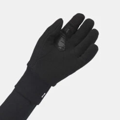 Guantes Térmicos De Montaña Y Trekking Polar Niños 6-14 Años Quechua SH100 Negro -Senderismo Ropa Tienda guantes termicos de montaa y trekking polar nios 6 14 aos quechua sh100 negro 2