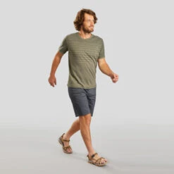 Pantalón Corto De Montaña Y Trekking Hombre Quechua NH100 Fresh Gris -Senderismo Ropa Tienda pantalon corto de montaa y trekking hombre quechua nh100 fresh gris 2