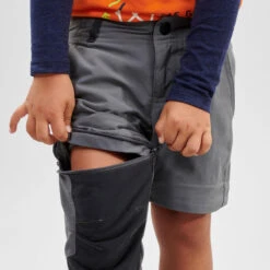 Pantalón Desmontable De Montaña Y Trekking Niños 2-6 Años Quechua MH550 Gris -Senderismo Ropa Tienda pantalon desmontable de montaa y trekking nios 2 6 aos quechua mh550 gris 3