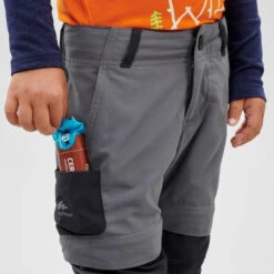 Pantalón Desmontable De Montaña Y Trekking Niños 2-6 Años Quechua MH550 Gris -Senderismo Ropa Tienda pantalon desmontable de montaa y trekking nios 2 6 aos quechua mh550 gris 4