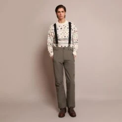 Pantalón Esquí Regular Tirantes Ajustables Hombre SCALPERS ADN SKI PANT Negro -Senderismo Ropa Tienda pantalon esqui regular tirantes ajustables hombre scalpers adn ski pant verde