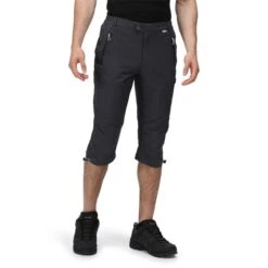 Regatta Pantalones Capri Highton Para Exteriores Para Hombre Gris India -Senderismo Ropa Tienda pantalones capri highton para exteriores para hombre gris india 3