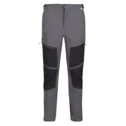 Regatta Pantalones De Senderismo Questra IV Para Hombre Negro -Senderismo Ropa Tienda pantalones de senderismo questra iv para hombre gris oscuro negro