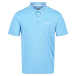 Regatta Polo Maverick V Activo Para Hombre Denim Oscuro -Senderismo Ropa Tienda polo maverick v activo para hombre azul cielo