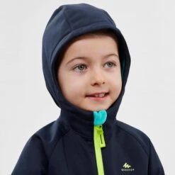 Quechua Softshell De Montaña Y Trekking NIños 2-6 Años Quecha MH550 Azul -Senderismo Ropa Tienda softshell de montaa y trekking nios 2 6 aos quecha mh550 azul 3