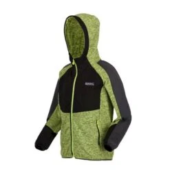 Regatta Sudadera Con Cremallera Dissolver VI Jaspeada De Polar Para Niños/Niñas Negro, -Senderismo Ropa Tienda sudadera con cremallera dissolver vi jaspeada de polar para niosnias negro 2