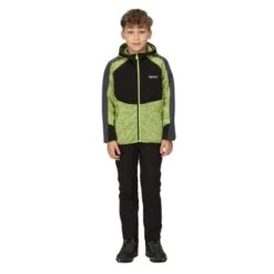 Regatta Sudadera Con Cremallera Dissolver VI Jaspeada De Polar Para Niños/Niñas Negro, -Senderismo Ropa Tienda sudadera con cremallera dissolver vi jaspeada de polar para niosnias negro 3