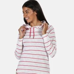 Regatta Sudadera Merindah Para Mujer Rosa Virtual, Blanco De Rayas -Senderismo Ropa Tienda sudadera merindah para mujer rosa virtual blanco de rayas 2