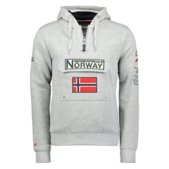 Senderismo Ropa Tienda -Senderismo Ropa Tienda sudadera norway nios montaa y trekking gymclass gris capucha 1