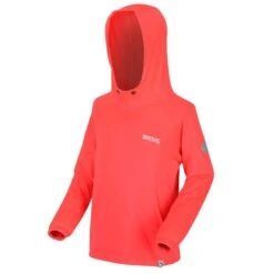 Regatta Sudadera Polar Eugina Con Capucha Para Niños Niñas Coral Fuego -Senderismo Ropa Tienda sudadera polar eugina con capucha para nios nias coral fuego 2