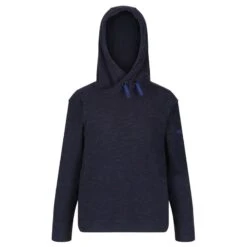 Regatta Sudadera Polar Keyon Con Capucha Para Niños Niñas Rinoceronte Jaspeado -Senderismo Ropa Tienda sudadera polar keyon con capucha para nios nias marino negro