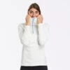 Quechua Sudadera Polar Montaña Y Nieve Mujer SH100 Warm Warm Blanco