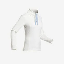 Quechua Sudadera Polar Montaña Y Nieve Mujer SH100 Warm Warm Blanco -Senderismo Ropa Tienda sudadera polar montaa y nieve mujer sh100 warm warm blanco 3
